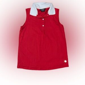 Mondetta Outdoor Project golf shirt red with white trim size XS